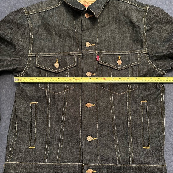 NWT LEVI'S 507 Standard Trucker Rigid Denim Jacket sz M Cotton Unwashed Red Tab - Picture 7 of 16